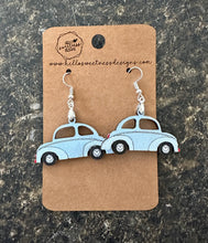 Love Bug Volkswagen Earrings Classic Blue