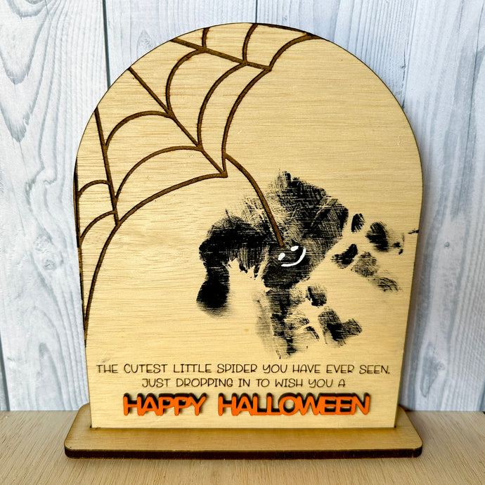 Toddler Spider Hand Print Plaque