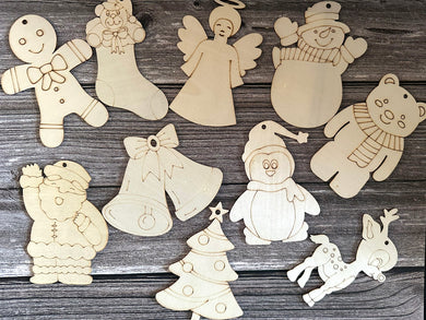 Wood ornaments with markers or paint