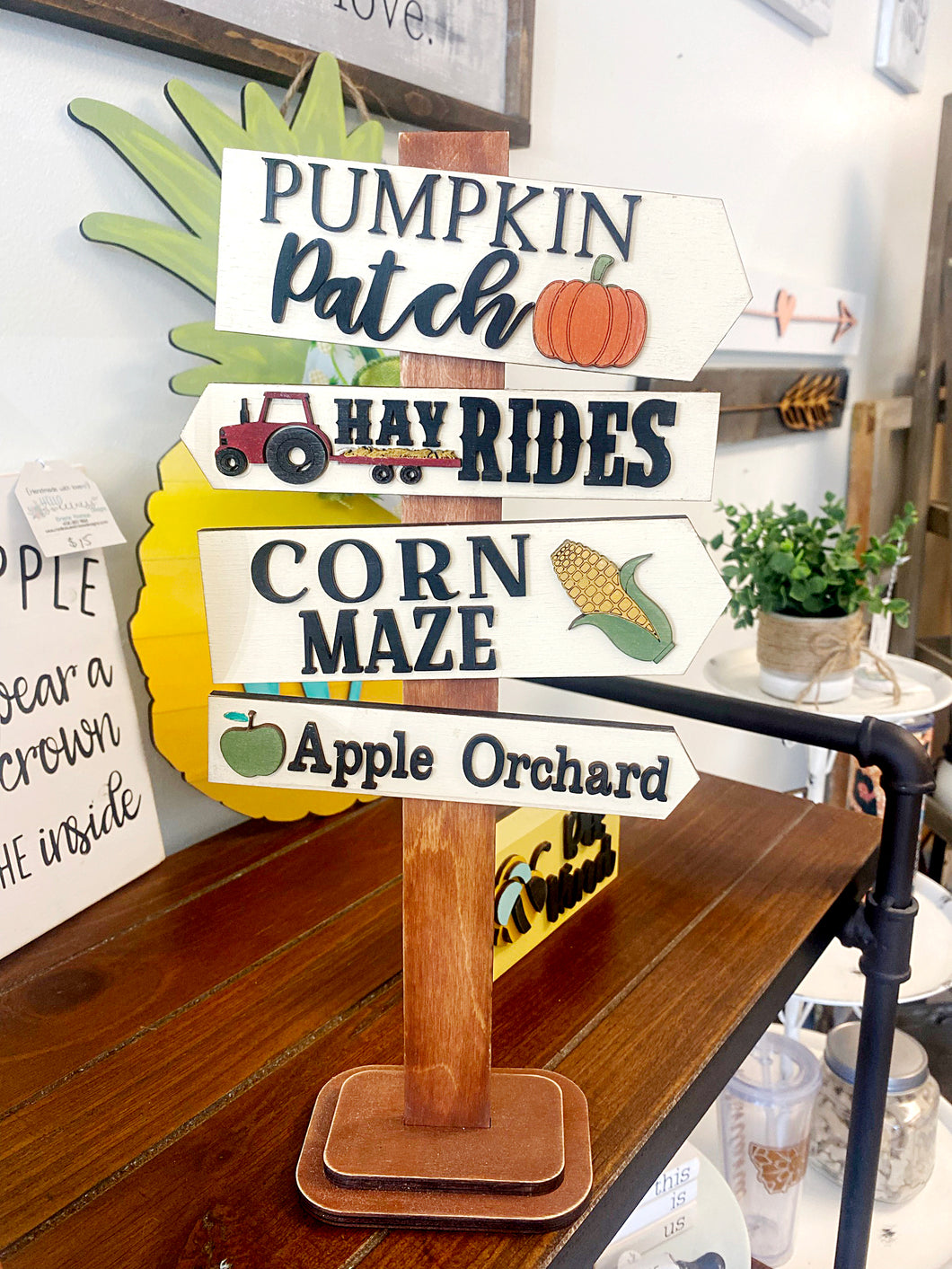 Tabletop Directional Fall Sign