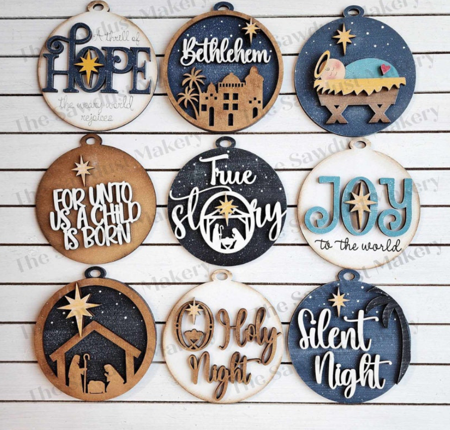 Adult Ornament Kits / DIY or Painted