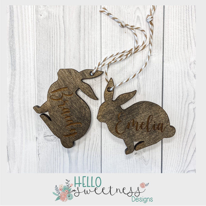 Personalized Easter Basket Bunny Tag