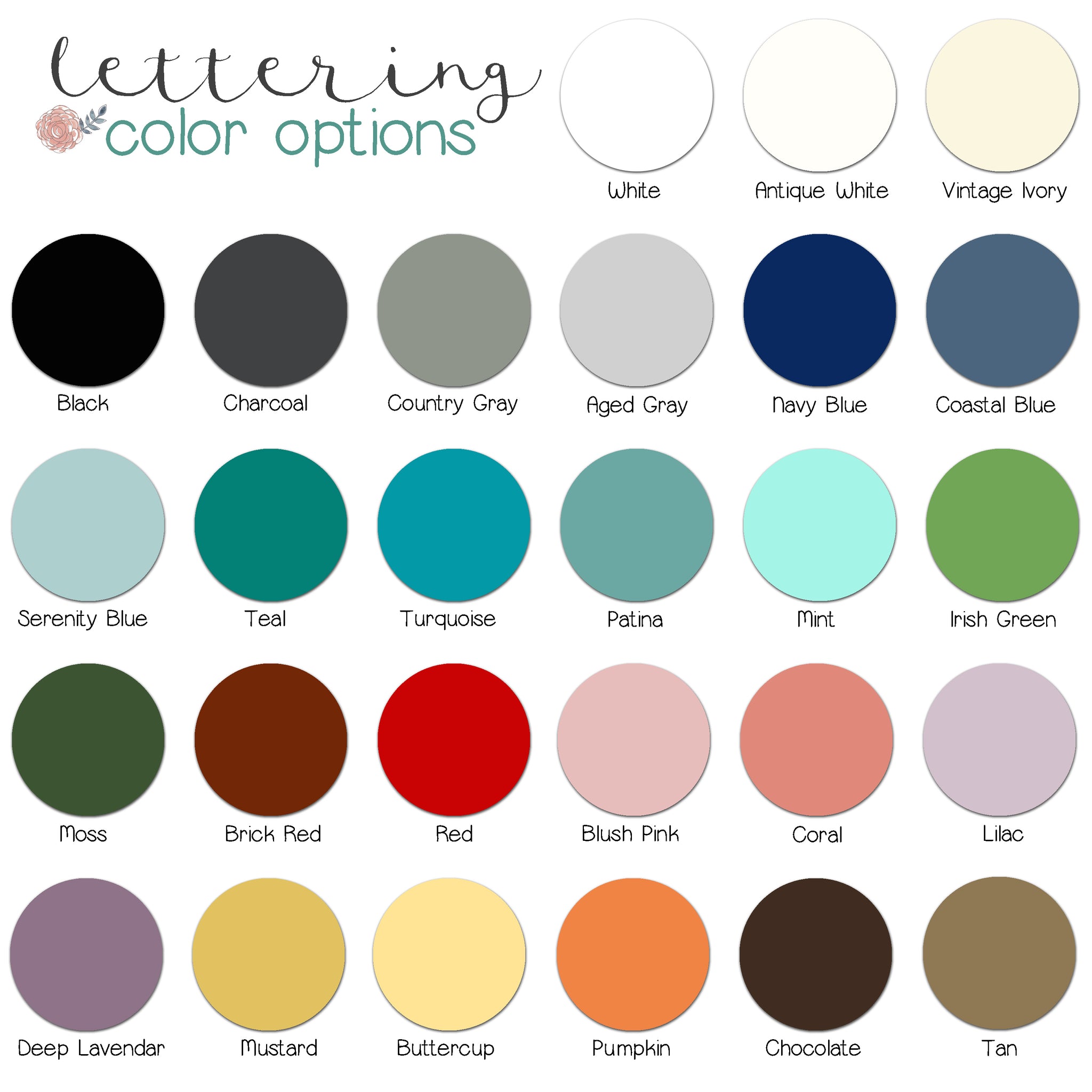 Sample Lettering With Color lettering color options